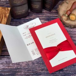 唯思美CW2021 .韓式喜帖.雷雕喜帖.雕花鏤空婚卡.紅色婚卡.經典文青婚卡.緞帶.蝴蝶結.喜帖推薦-06