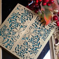 韓式風格喜帖HA5103 .韓式喜帖.韓風.西式婚卡.金色喜帖.墨綠色喜帖.紙雕喜帖-03