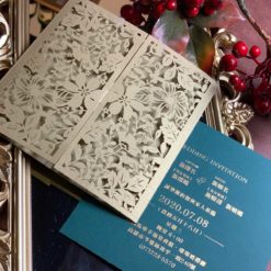 韓式風格喜帖HA5103 .韓式喜帖.韓風.西式婚卡.金色喜帖.墨綠色喜帖.紙雕喜帖-03