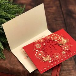 韓風燙金喜帖DHJ-6009 .韓式喜帖.雷雕喜帖.雕花鏤空婚卡.西式喜帖.紅色喜帖.喜帖推薦-10