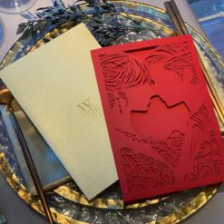 韓式喜帖HA2700 .韓式風格喜帖.雷射雕花.鏤空婚卡設計.進口喜帖.紅色.燙金喜帖-04