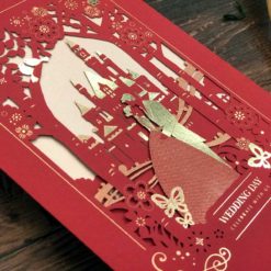 韓式風格喜帖HA7009 .韓式喜帖.雷雕喜帖.雕花鏤空婚卡.西式喜帖.公主王子.直式卡套式.喜帖推薦-003