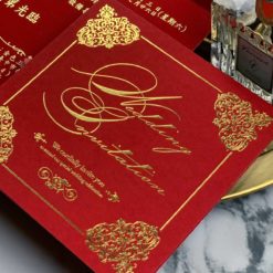 西式喜帖S2571.方形喜帖.紅色喜帖.喜帖推薦.長輩帖. 03