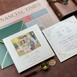 照片明信片喜帖V09 .鄉村風喜帖.小清新喜帖.影像喜帖.喜帖燙金.綠色喜帖.喜帖材質.美式喜帖.西式喜帖.相片喜帖.喜帖款式.喜帖.婚卡.喜帖設計.-002