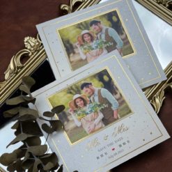 照片明信片喜帖V09 .鄉村風喜帖.小清新喜帖.影像喜帖.喜帖燙金.綠色喜帖.喜帖材質.美式喜帖.西式喜帖.相片喜帖.喜帖款式.喜帖.婚卡.喜帖設計.-005