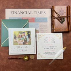 照片明信片喜帖V09 .鄉村風喜帖.小清新喜帖.影像喜帖.喜帖燙金.綠色喜帖.喜帖材質.美式喜帖.西式喜帖.相片喜帖.喜帖款式.喜帖.婚卡.喜帖設計.-006