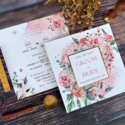 手繪明信片喜帖V26 .鄉村風喜帖.小清新喜帖.影像喜帖.喜帖燙金.粉色喜帖.喜帖材質.美式喜帖.西式喜帖.相片喜帖.喜帖款式.喜帖.婚卡.喜帖設計.-06