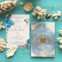 美式明信片喜帖V28 .美式喜帖.海洋風婚卡.藍色喜帖.渲染水彩喜帖.簡單喜帖.喜帖.婚卡.喜帖設計.喜帖款式-02