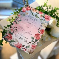 手繪明信片喜帖V29 .水彩風喜帖.厚卡喜帖.美式喜帖.美式婚卡.西式喜帖.喜帖.婚卡.單卡喜帖.喜帖設計.喜帖款式.插畫喜帖.粉藍粉粉.晚霞喜帖.玫瑰花喜帖.花卉喜帖-04