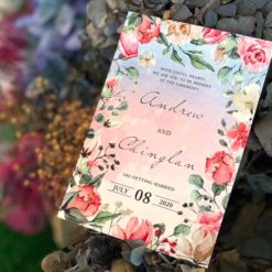 手繪明信片喜帖V29 .水彩風喜帖.厚卡喜帖.美式喜帖.美式婚卡.西式喜帖.喜帖.婚卡.單卡喜帖.喜帖設計.喜帖款式.插畫喜帖.粉藍粉粉.晚霞喜帖.玫瑰花喜帖.花卉喜帖-05