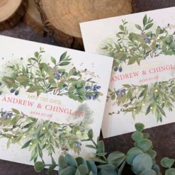手繪明信片喜帖V41 .水彩風喜帖.厚卡喜帖.美式喜帖.美式婚卡.西式喜帖.喜帖.婚卡.單卡喜帖.喜帖設計.喜帖款式.插畫喜帖-06