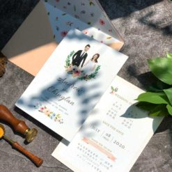 手繪明信片喜帖V42 .水彩風喜帖.厚卡喜帖.美式喜帖.美式婚卡.西式喜帖.喜帖.婚卡.單卡喜帖.喜帖設計.喜帖款式.似顏繪喜帖.插畫喜帖-04