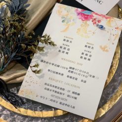 手繪明信片喜帖V45 .水彩風喜帖.厚卡喜帖.婚卡.花卉喜帖.喜帖設計.喜帖.喜帖款式.美式喜帖.單卡喜帖.燙金喜帖-02