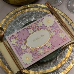 唯思美CW7025 .影像照片喜帖PCW7025 .粉紫花語.進口韓式雕花喜帖.雷射雕花.鏤空婚卡設計.進口喜帖-03