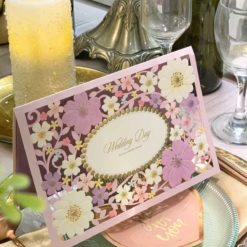 唯思美CW7025 .影像照片喜帖PCW7025 .粉紫花語.進口韓式雕花喜帖.雷射雕花.鏤空婚卡設計.進口喜帖-05