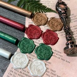 銀杏喜帖蠟封貼紙 .信封封口貼紙.火漆章貼紙.金色貼紙.酒紅色貼紙.白色貼紙.綠色貼紙-02