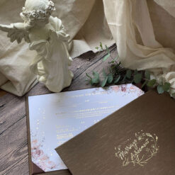 褐色美式書約 .婚書約夾 .燙金書約.結婚證書夾..鄉村風.橫式-02