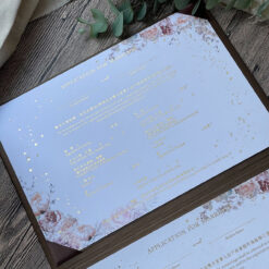 褐色美式書約 .婚書約夾 .燙金書約.結婚證書夾..鄉村風.橫式-04