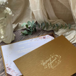 金色美式書約 .婚書約夾 .燙金書約.結婚證書夾..鄉村風.橫式-03