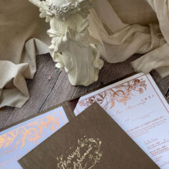 褐色直式美式書約 .婚書約夾 .燙金書約.結婚證書夾..鄉村風.橫式.喜帖.喜帖設計.婚卡-01