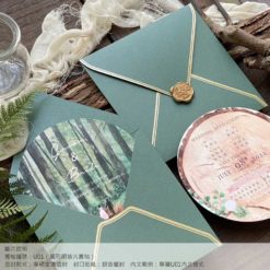 圓形喜帖U01 .綠色森林系婚卡.文青小清新喜帖.趣味造型喜帖.喜帖.婚卡.喜帖設計-04