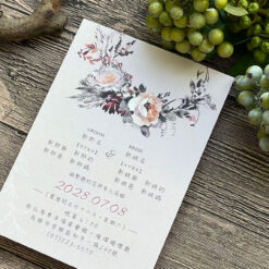 手繪明信片喜帖V73 .鄉村風喜帖.小清新喜帖.影像喜帖.喜帖燙金.莫蘭迪喜帖.喜帖材質.美式喜帖.西式喜帖.相片喜帖.喜帖款式.喜帖.婚卡.喜帖設計-06