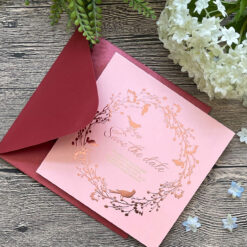 粉色喜鵲喜帖.美式鄉村風喜帖.西式喜帖.文青喜卡. 西式喜帖.美式婚卡.喜帖推薦.燙金喜帖.方形喜帖.文青喜帖.小清新.粉色喜帖-05